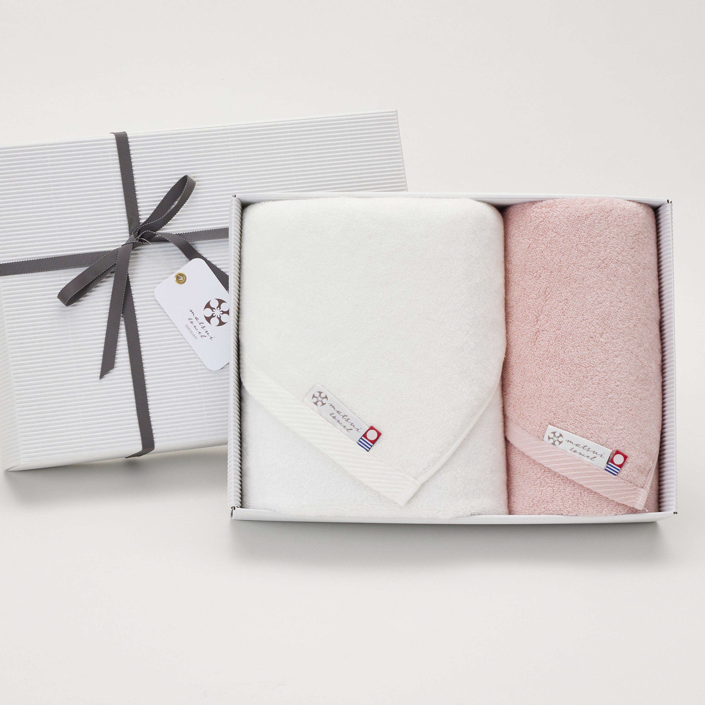 【ギフトセット】lumiere（リュミエール）バスタオル1枚+フェイスタオル1枚  今治 タオルギフト