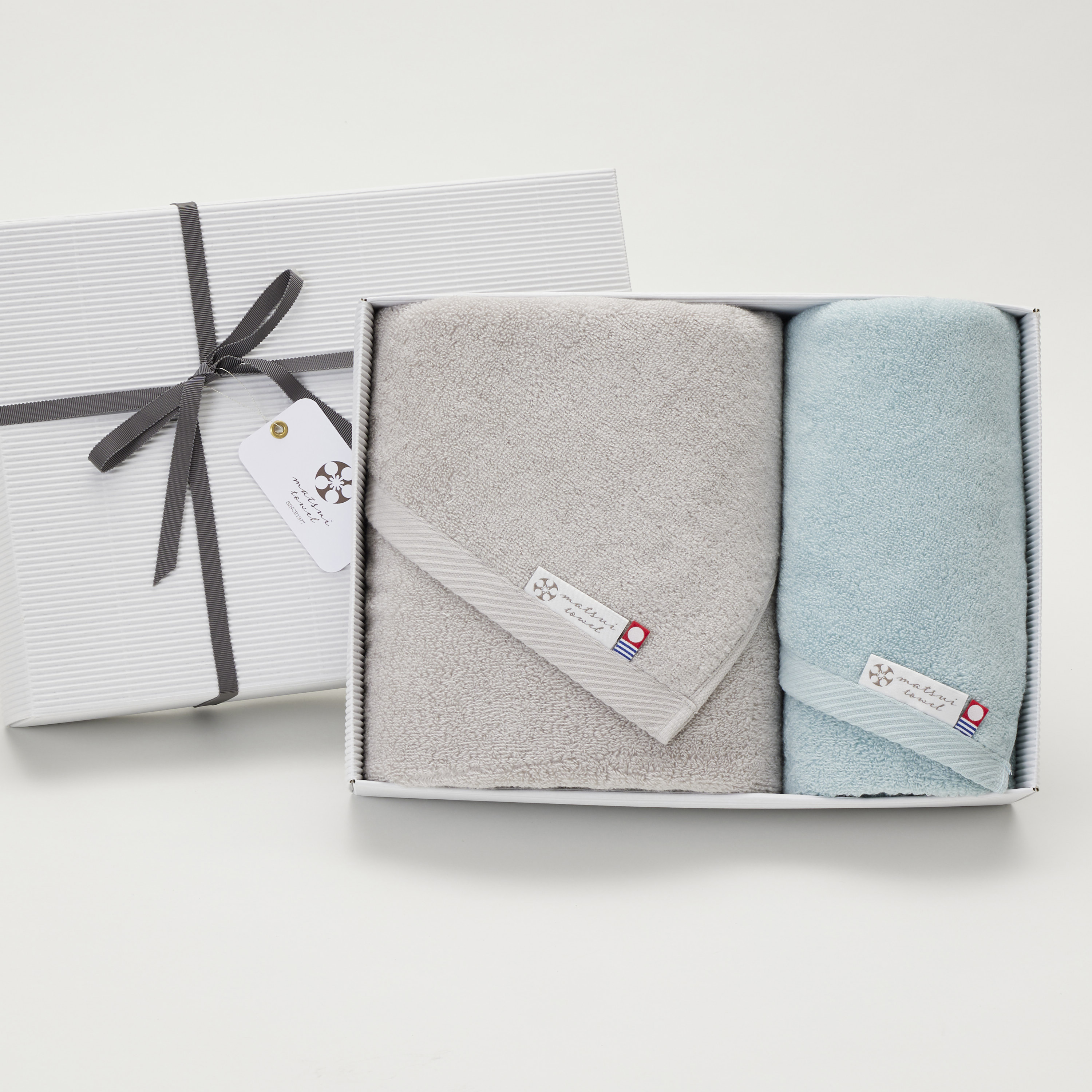 【ギフトセット】lumiere（リュミエール）バスタオル1枚+フェイスタオル1枚  今治 タオルギフト