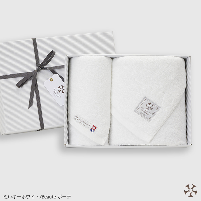 【ギフトセット】 Beaute  バスタオル1枚＋フェイスタオル1枚 同色セット 今治タオルギフト