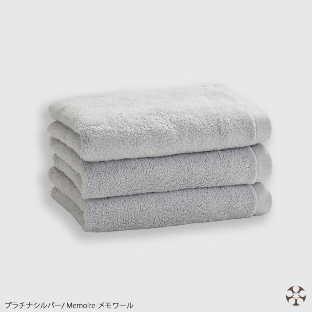Memoire  フェイスタオル3枚組 今治タオル 厚手　ロングサイズ　最高級糸使用