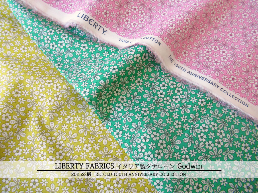 ＬＩＢＥＲＴＹ イタリア製タナローン ＊２０２５春夏柄/RETOLD 150TH ANNIVERSARY COLLECTION＊≪Godwin≫(ゴドウィン)２５-３６３５１５８-ＴＤＵ-２５