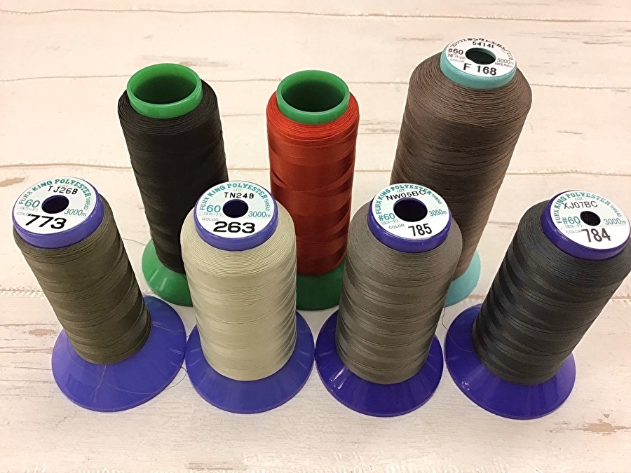 現品処分！縫製工場放出品　中古ミシン糸各種約４００ｇセット