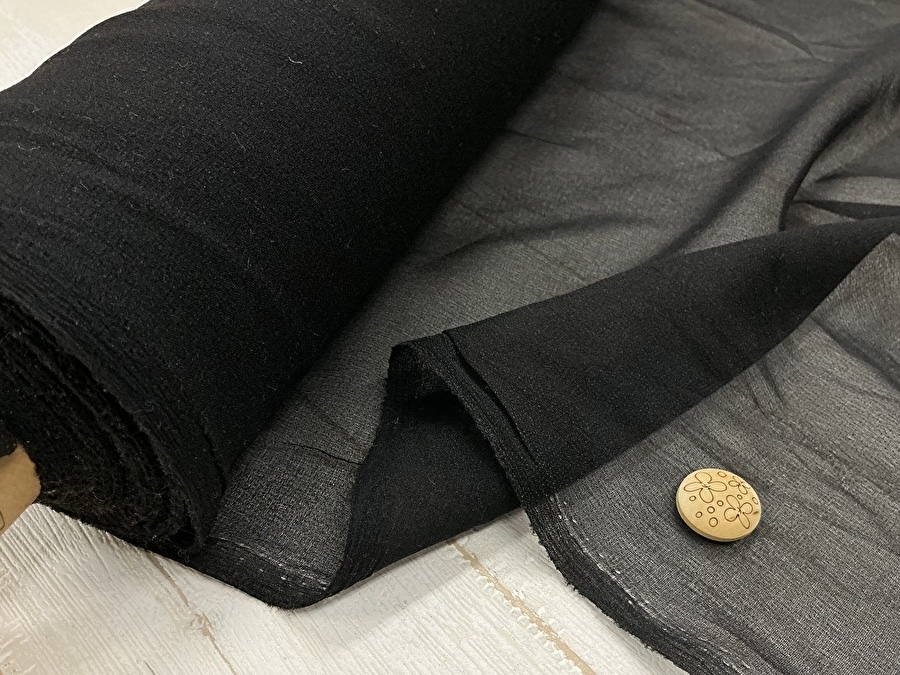 【反売り】  [やや薄手タイプ] ニット用織物接着芯　ブラック系 [ 幅９０ｃｍ×約１６ｍ巻 ]