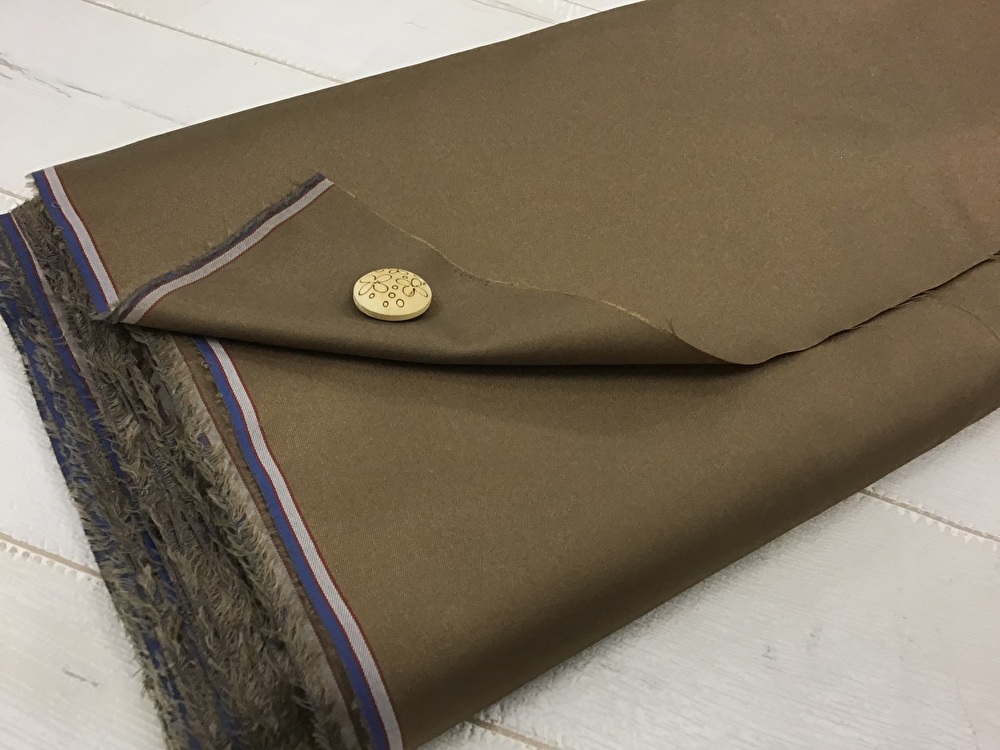 訳あり！【現品処分】  ポリエステルツイル裏地　ブラウン系[ 幅90ｃｍ×約7m］