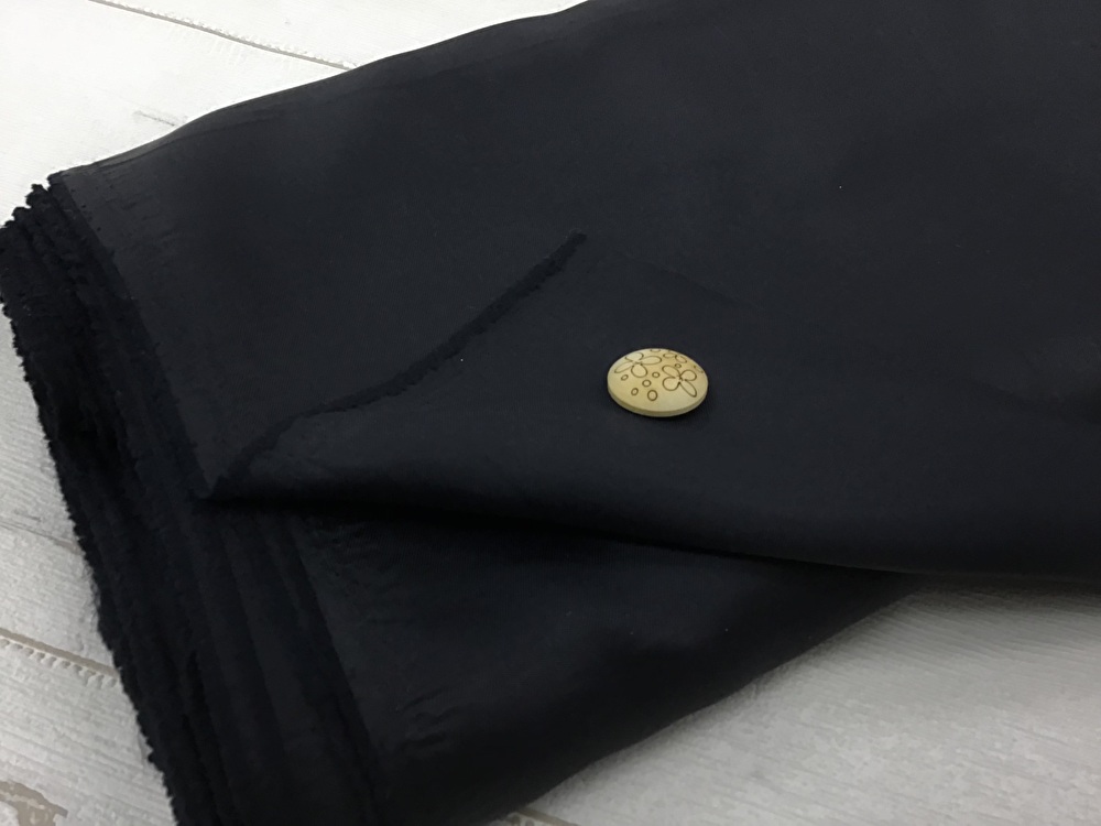 訳あり！【現品処分】  ポリエステルツイル裏地　ブラックネイビー系[ 幅１20ｃｍ×9.5ｍ］