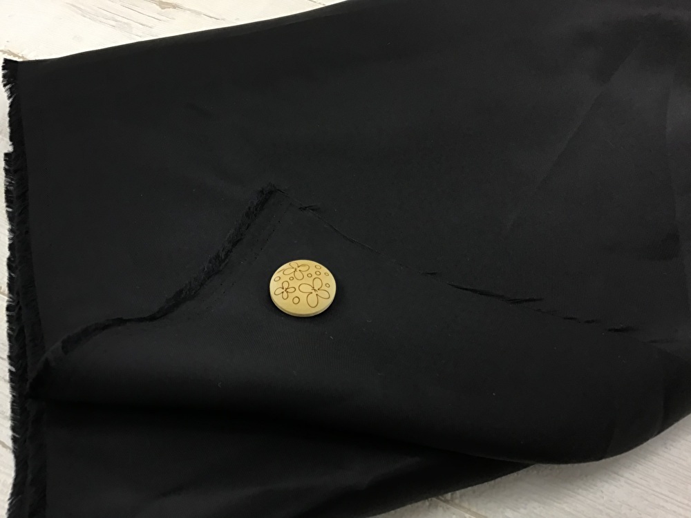 訳あり！【現品処分】  １20ｃｍ幅　キュプラ裏地　ブラック系[ 幅１20ｃｍ×約4ｍ］