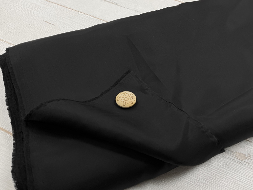 訳あり！【現品処分】  １20ｃｍ幅　キュプラ裏地　ブラック系[ 幅１20ｃｍ×約8ｍ］