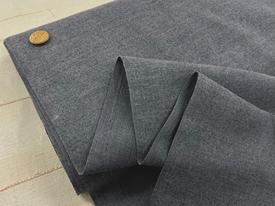 【反売り】約１１０cm幅　Ｔ/Ｒフラノスレキ[ツイルタイプ]　杢ブルーグレー系[ 幅１１０ｃｍ×約５.８ｍ ]