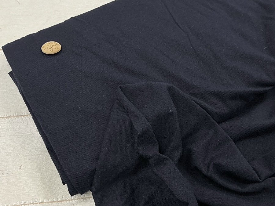 【反売り】３０/- ナチュラルソフト天竺ニット　ネイビー系 [ 幅１５５ｃｍ×約３.５ｍ ］