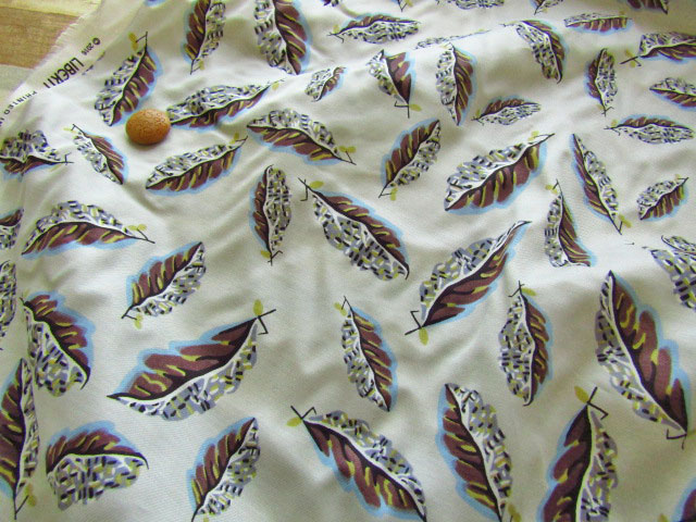 ＬＩＢＥＲＴＹ キュプラコットンカルゼ生地 ≪Woven Leaves≫◇ウォーブン・リーブス　３６３６２８２-J１７C