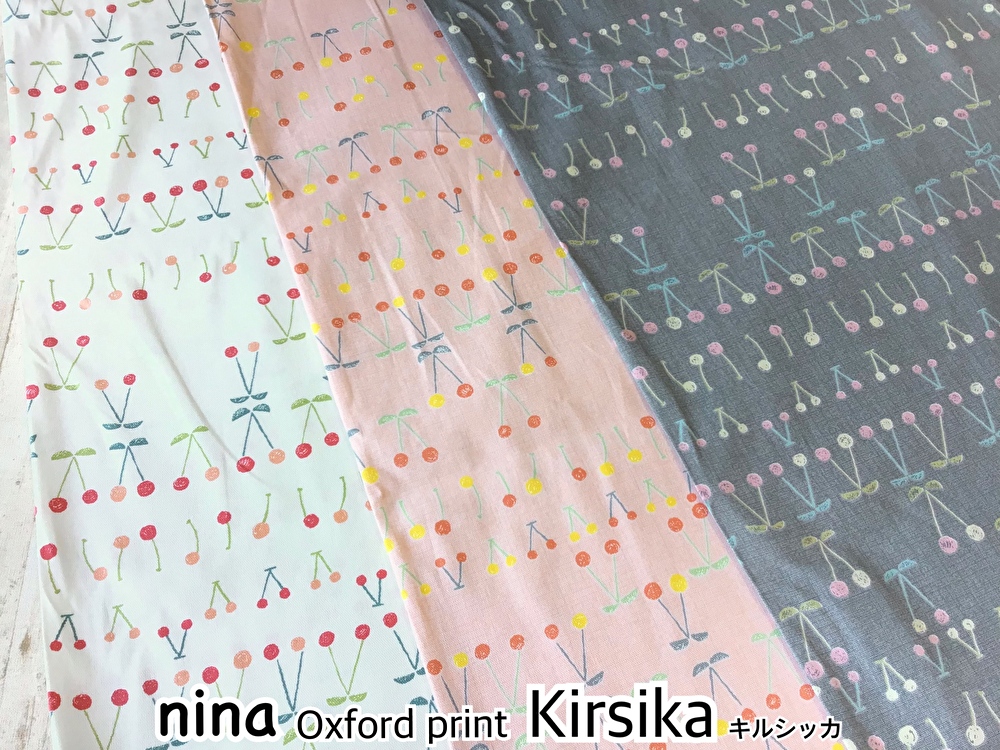 【コットン　オックスプリント】 ＊北欧スタイル＊ 『nina』（ニーナ） ＊キルシッカ＊