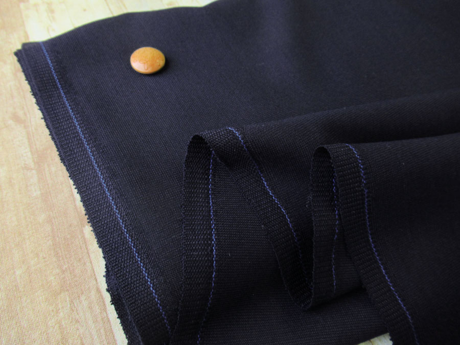 【反売り】　幅１５０ｃｍ・Ｔ/Wざっくりクロス　ダークネイビー系　[ メーター選択制 ]