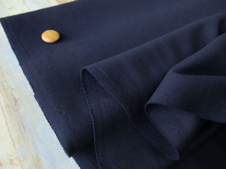 【反売り】　幅１５０ｃｍ・ポリエステルスポーツジャージニット　ネイビー系　[ メーター選択制 ]