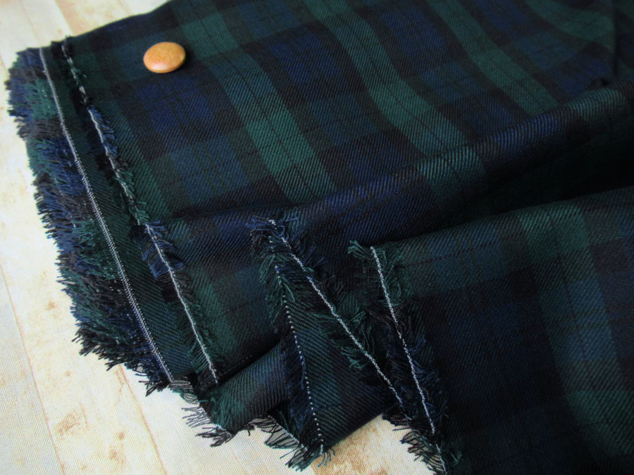 【反売り】 Ｔ/Ｒビエラ風ブラックウォッチ　ブラックウォッチ系  [ 幅１４８ｃｍ×約３ｍ ]