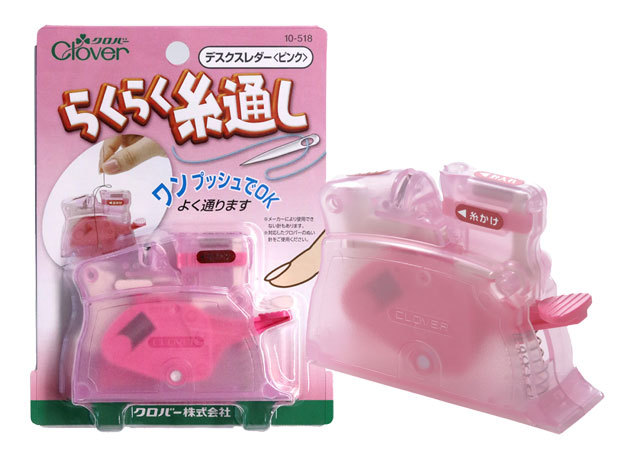 【Ｃｌｏｖｅｒ*クローバー】らくらく糸通し　デスクスレダー＜ピンク＞【現品限り】