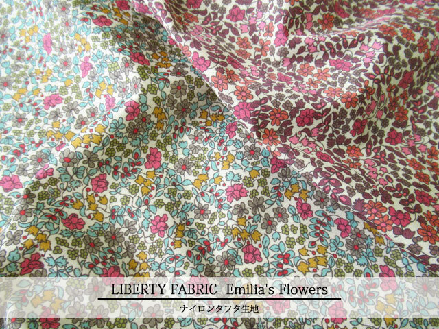 ＬＩＢＥＲＴＹ ナイロンタフタ生地＊ ≪Emilia's Flowers≫(エミリアスフラワーズ) ３６３０１８４