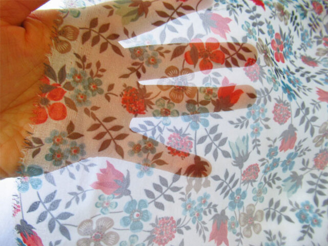 errer シルクオーガンジー 襟 植物標本 樹脂 アンティーク TOMIOKA SILK プレミアムコレクション シルクオーガンジー