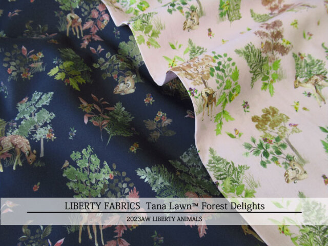 ＬＩＢＥＲＴＹ イタリア製タナローン ＊２０２３　秋冬柄/LIBERTY ANIMALS＊≪Forest Delights≫(フォレストデライツ)３６３Ｊ７３０７-ＴＤＵ