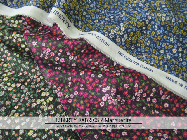 ＬＩＢＥＲＴＹ イタリア製タナローン ＊２０２４ 秋冬柄/The Curated Floral＊≪Marguerite≫(マーゲリート)２４-３６３４２２２-ＴＤＵ-２４