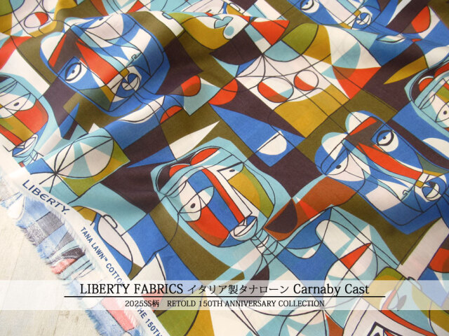 ＬＩＢＥＲＴＹ イタリア製タナローン ＊２０２５春夏柄/RETOLD 150TH ANNIVERSARY COLLECTION＊≪Carnaby Cast≫(カーナビー・キャスト)２５-３６３５１２８-ＴＤＵ-２５ＡＵ