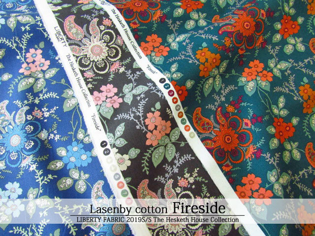 ＬＩＢＥＲＴＹ  ラセンビーコットン輸入生地・シーチング ＊ ２０１９　春夏柄/The Hesketh House Collection ＊ ≪Fireside≫(ファイヤーサイド)４７７５６５１-IBA