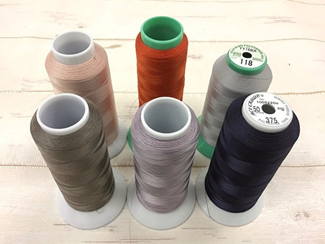 現品処分！縫製工場放出品　中古ミシン糸各種約４００ｇセット