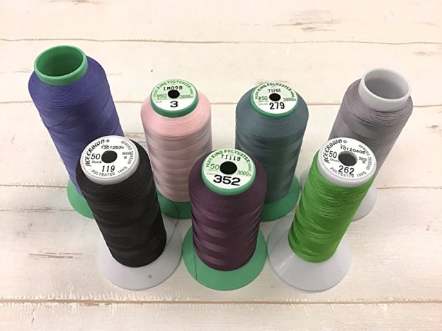 現品処分！縫製工場放出品　中古ミシン糸各種約４００ｇセット