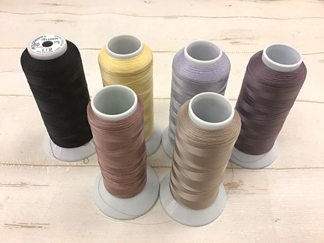 現品処分！縫製工場放出品　中古ミシン糸各種約４００ｇセット