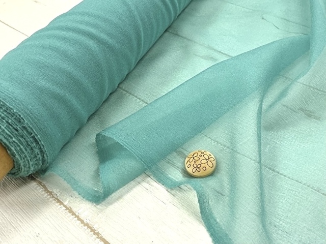 【反売り】  [薄手タイプ] ニット用織物接着芯　ブルーグリーン系 [ 幅９４ｃｍ×約８ｍ巻 ]