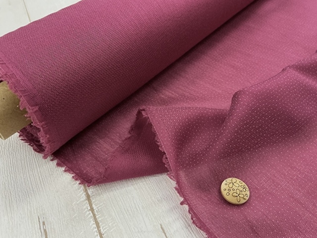 【反売り】　[やや厚手タイプ] ややざっくり 光沢感のある織物接着芯　マゼンタ系 [ 幅１２０ｃｍ×約２０ｍ巻 ]