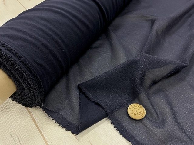 【反売り】  [薄手タイプ] ニット用織物接着芯　ネイビー系 [ 幅１２０ｃｍ×約２６ｍ巻 ]