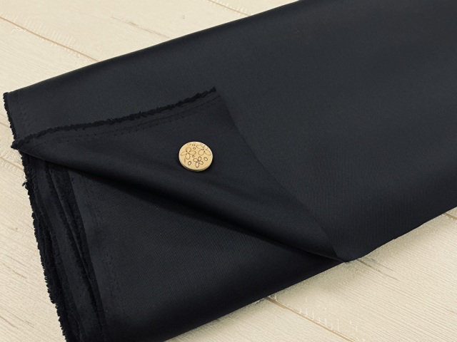 訳あり！【現品処分】  ポリエステルツイル裏地　ブラックネイビー系[ 幅１20ｃｍ×6ｍ］