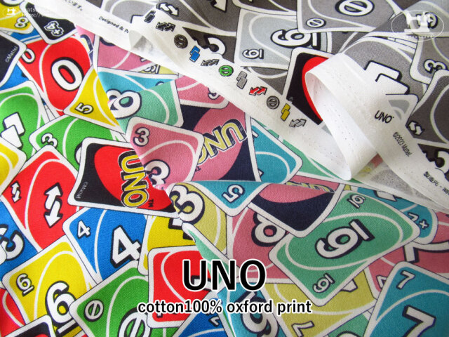 お買い得！【コットンオックスプリント】 UNO(ウノ)
