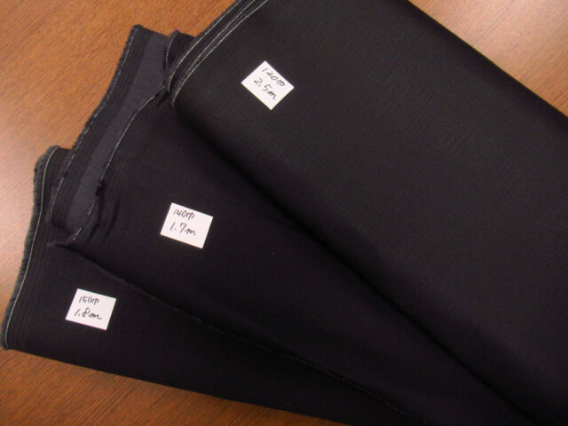 現品処分】 AK-1449＊ブラック系「ストレッチデニム」のハギレセット 