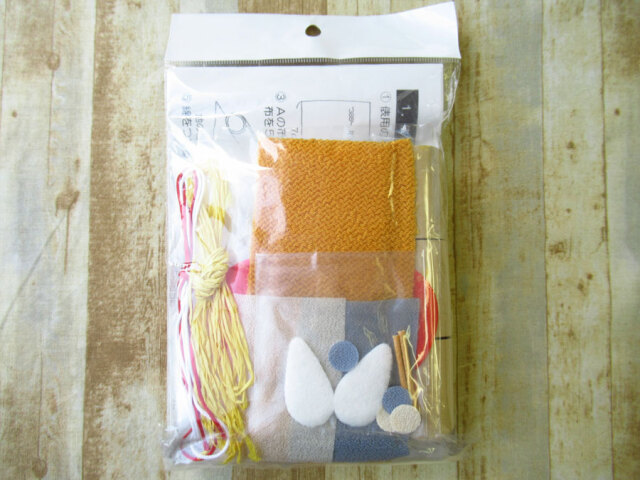 現品処分！ほぼ新品！ うずらちりめんで作る 『吉兆・俵ねずみ』 キット