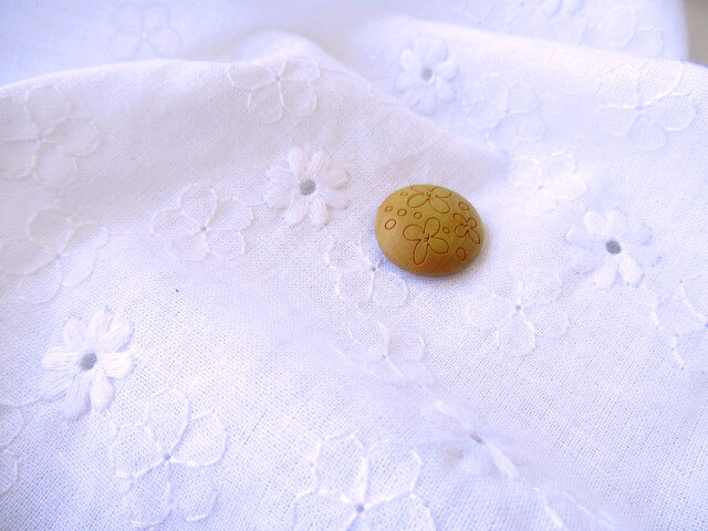 コットンリネンシーチング刺繍 】フラワー モチーフ