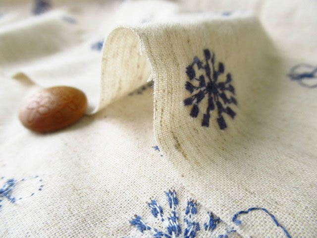 TRAUM.linokekena－flat□花刺繍toteリネン/コットン/他 TRAUM.linokekena－flat□花刺繍toteリネン/コットン/他 （綿や