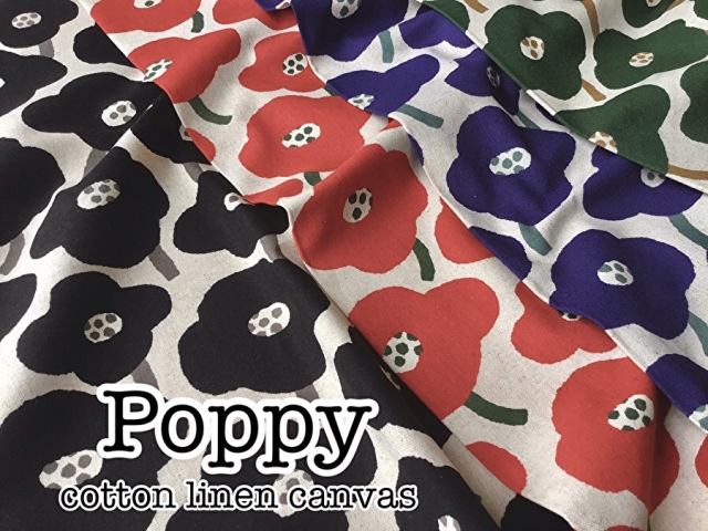 【綿麻キャンバス】 Poppy＊ポピー