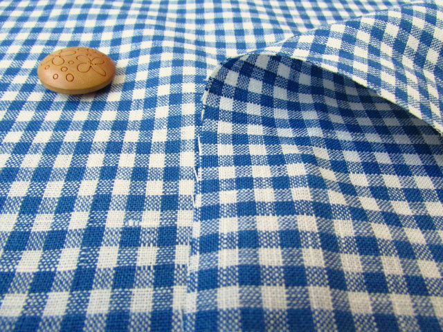 お買い得！ ワイド幅 リネン100％薄手キャンバス＊ギンガムチェック