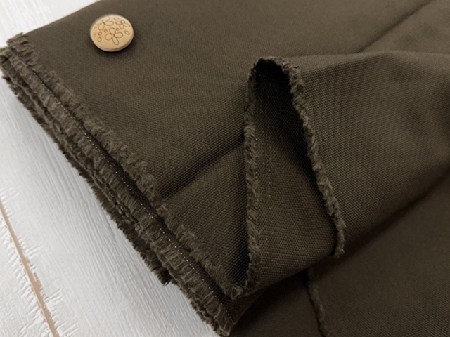 訳あり！現品処分！ 練習用などに！ 厚手 オックス　   オリーブドラブ系[ 幅１１０ｃｍ×約２.５ｍ ]