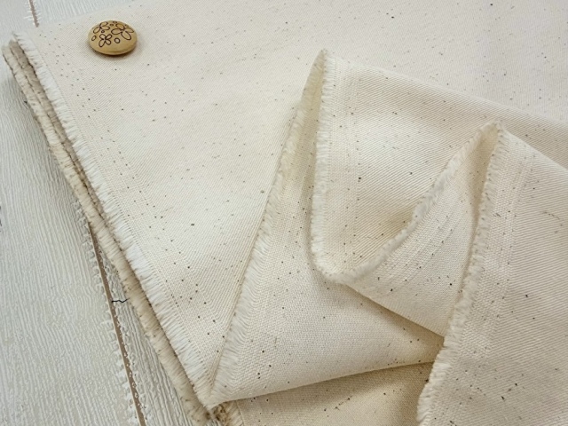 【反売り】  コットン厚手スレキ　 生成り(カス残し)系 [ 幅１００ｃｍ×約４ｍ ]