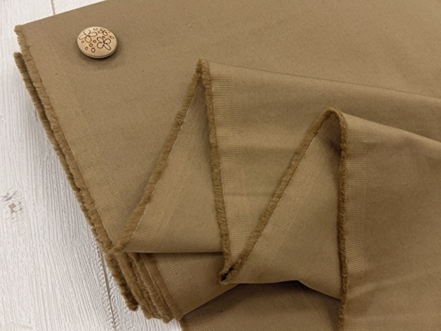 【反売り】  天日干し風ビンテージワッシャーCM30ツイル　  ブラウンベージュ系[ 幅１４５ｃｍ×約８ｍ ]