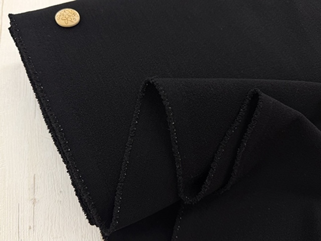 【反売り】   Ｔ／Ｗカシドス風縦横伸びストレッチ　 ブラック系[ 幅１５０ｃｍ×約４.５ｍ巻 ]