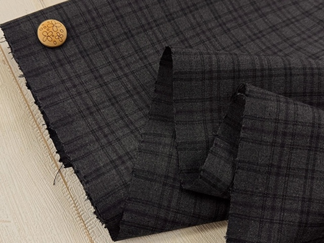 反売り】 幅150cm・T/W トロピカルクロスチェック すみぐろ系