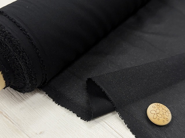 【反売り】  [薄手ソフトタイプ] ニット用織物接着芯　ブラック系 [ 幅１０５ｃｍ×約１３ｍ巻 ]