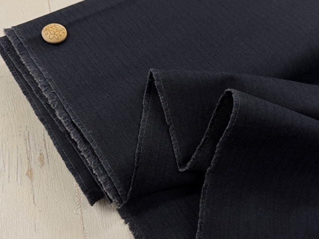 【反売り】 ワイド幅   綿／ナイロン リップストップ 　ダークネイビー系[ 幅１４５ｃｍ×約５.５ｍ ]