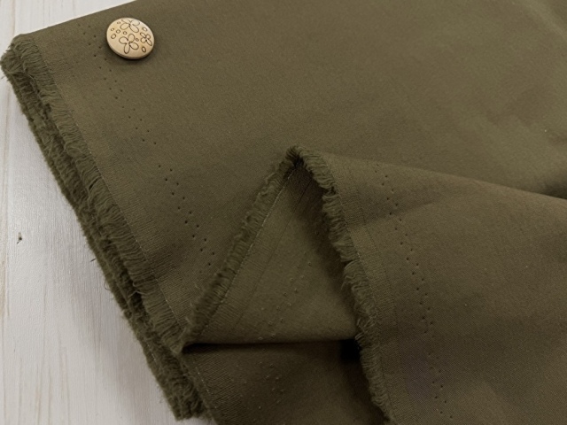 現品処分！   ハリ・コシ感のあるハイカウントツイル　 オリーブ系[ 幅１５０ｃｍ×約(１.５ｍ＋１.５ｍ)］