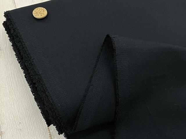 【反売り】  ハリ感のあるポリエステルギャバ　  ダークネイビー系[ 幅１４０ｃｍ×約５.５ｍ ]