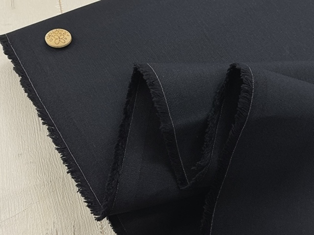 【反売り】  サルファー ヤーン ダイ チノ 硫化染　  ネイビー系[ 幅１１０ｃｍ×約６ｍ ］