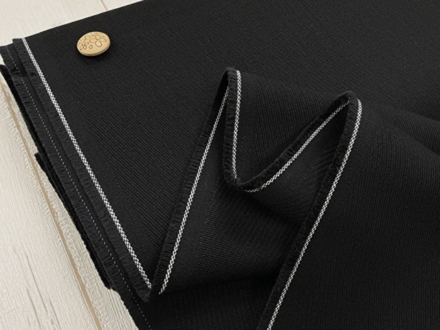 【反売り】　ほどよくしっかりとしたコットンカルゼ風　  ブラック系[ 幅１５０ｃｍ×約２.８ｍ ]